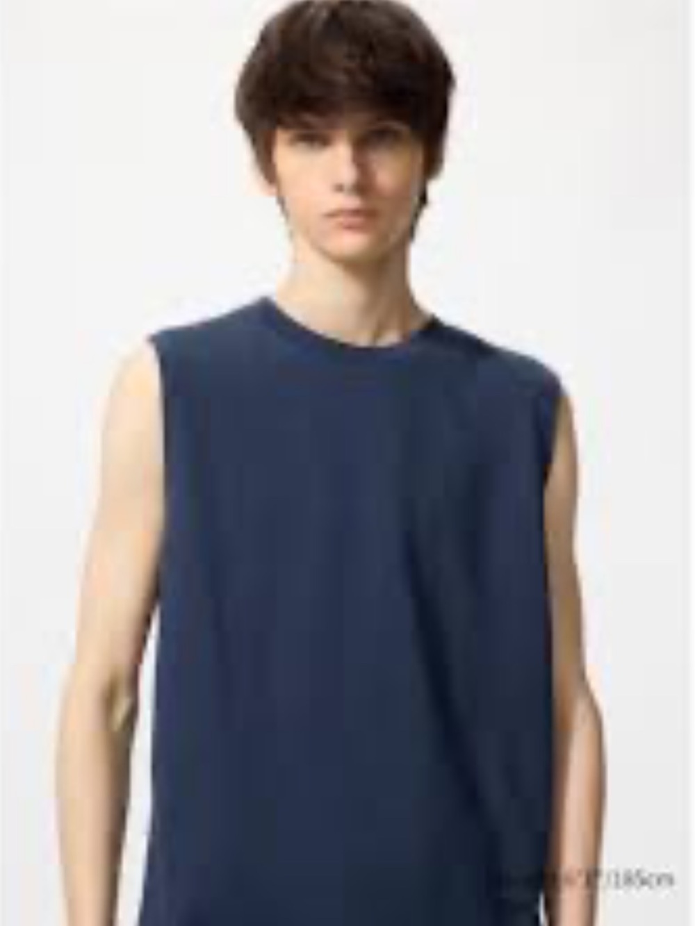 Uniqlo Airism Navy Muscle Tank - Sleeveless Crew Neck